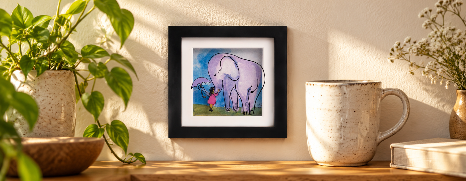Friendship — 3D glass painting by Jean-Pierre Weill