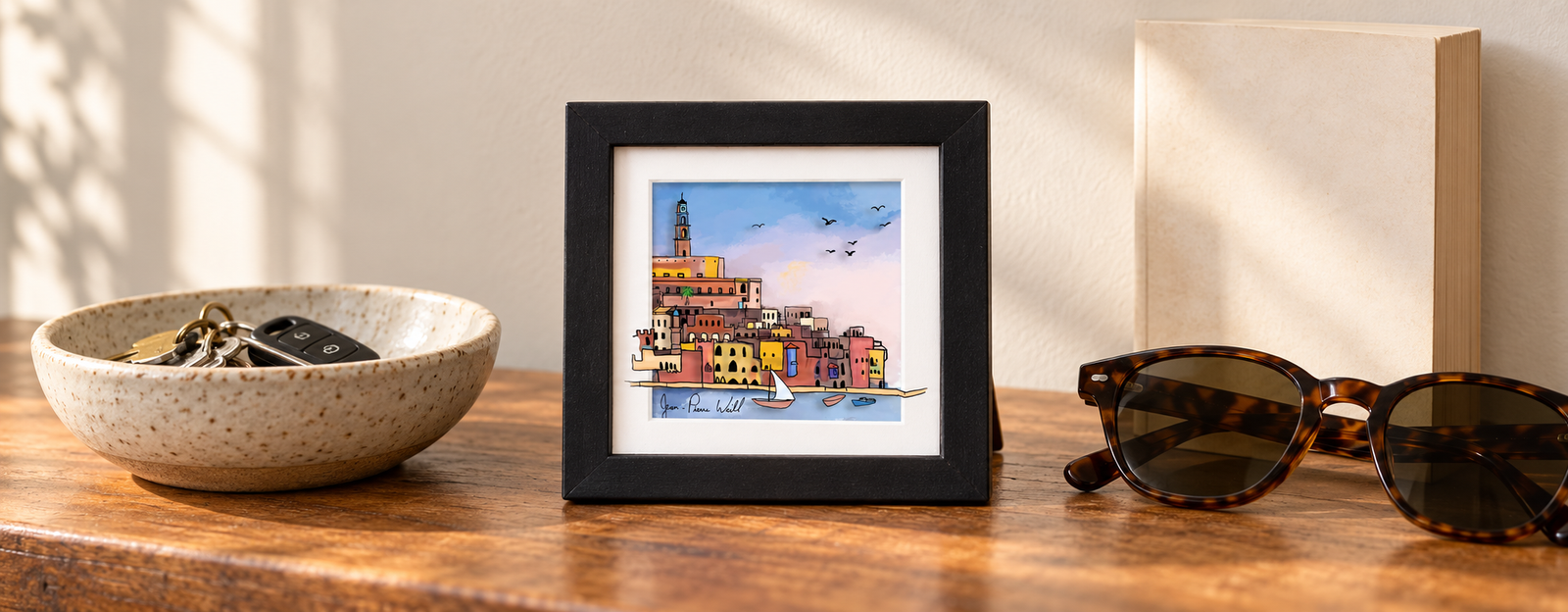 Jaffa — 3D glass painting by Jean-Pierre Weill